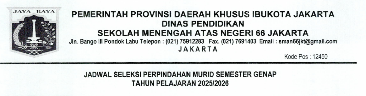 Jadwal Mutasi Genap 2025-2026